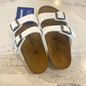 White Arizona Kids Birkenstocks